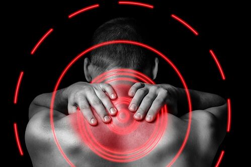zervikale Osteochondrose bei einem Mann